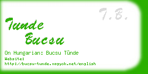 tunde bucsu business card